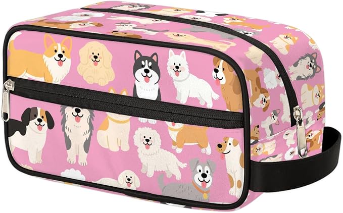 Cartoon Cute Dogs Pattern Kids Toiletry Bag - Image 2