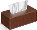 Tissue Box Cover Rectangular 9.8" x 5.3" x 4.3" Refined Modern PU Leather by GOLRANLYE