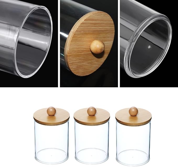 3PCS Acrylic Qtip Dispensers Holders - Image 5