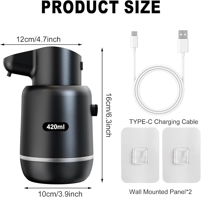 Automatic Foaming Soap Dispenser 15oz/420ml Foaming Hand Sanitizer Touchless - Image 2