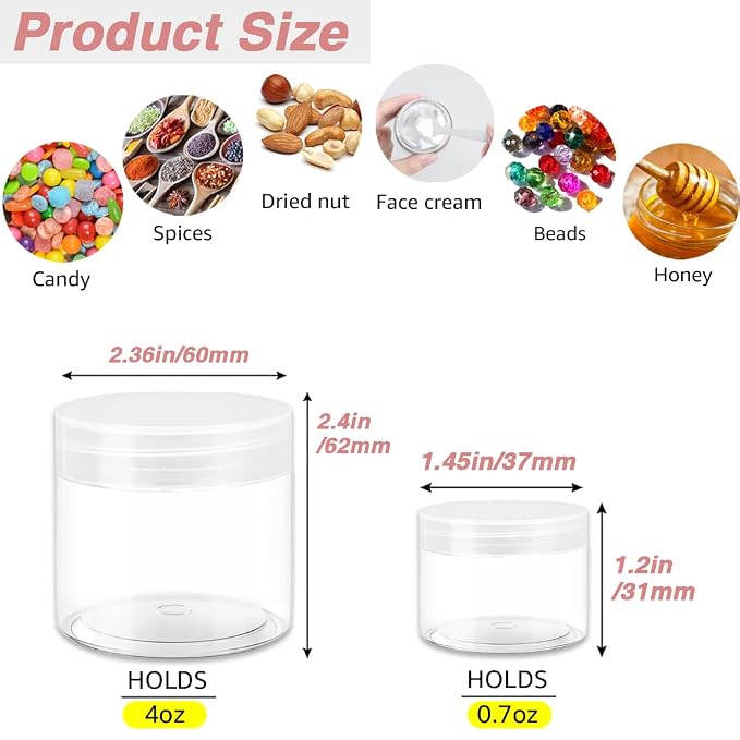 4 oz Clear Small Plastic Containers - Image 2