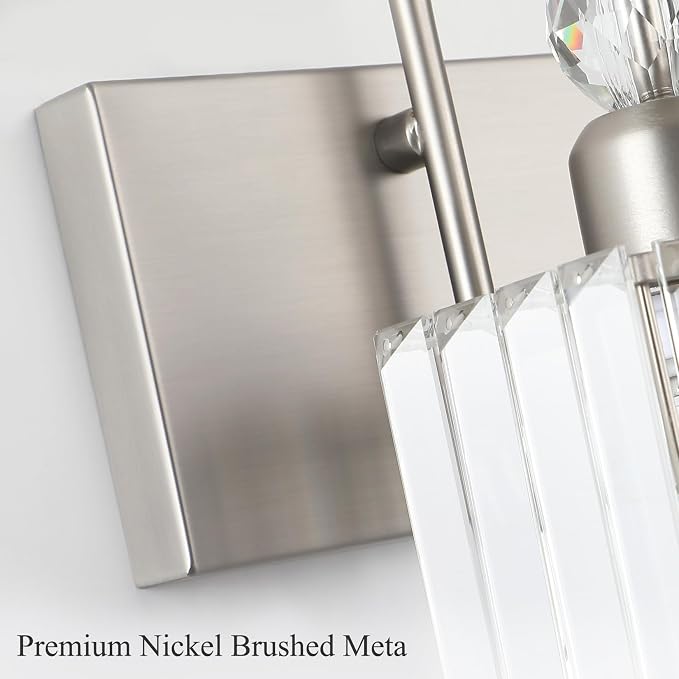 Ralbay Crystal Brushed Nickel Vanity Light - Image 6