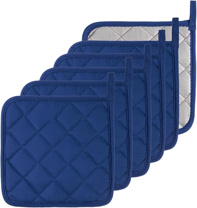 Kitchen Pot Holders Set Heat Resistant Pure Cotton Potholders Kit Trivets Large by KLNYOO