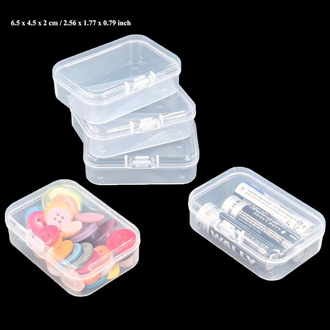Goodma Small Bead Organizers, 54 Pieces Plastic Storage Cases Mini Clear - Image 2