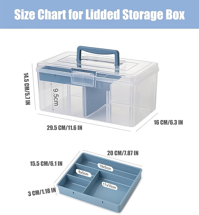 Clear Plastic Arts & Craft Supplies Organizer Box Large - Image 6
