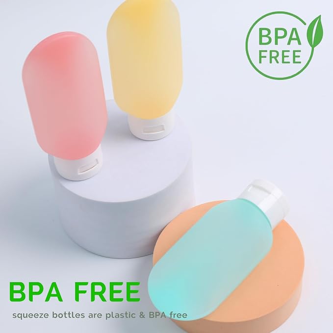 20 Pack Travel Bottles Set for Toiletries, TSA Approved Leak Proof Travel Size - Image 3