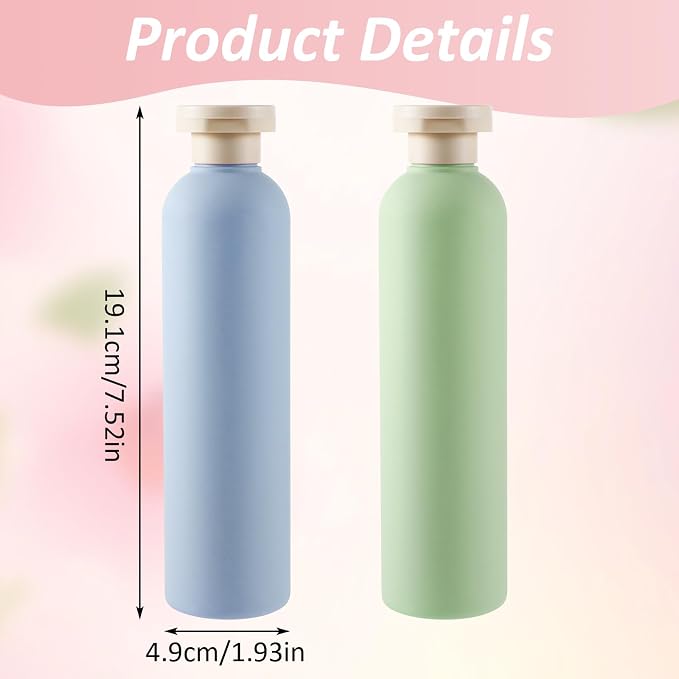 2Pcs Squeeze Bottles, 260ml Plastic Refillable Travel Containers - Image 4