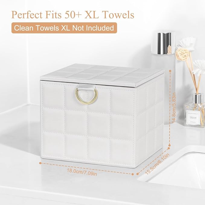 Disposable Face Towel Holder Box, Reusable Organizer - Image 2