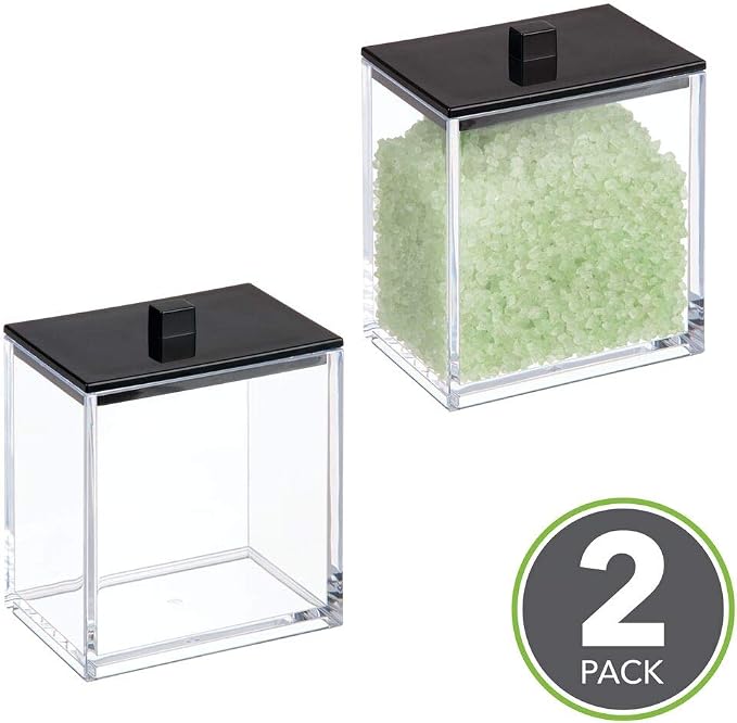 mDesign Plastic Rectangle Apothecary Canister - Image 2