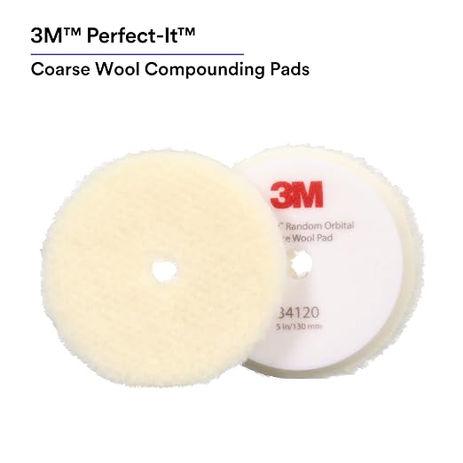 3M Perfect-It Random Orbital Coarse Wool Compounding Pad, Orbital Pads - Image 2