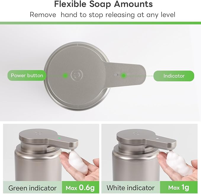 LAOPAO Automatic Foaming Soap Dispenser Plastic, Rechargeable Touchless Foam - Image 3