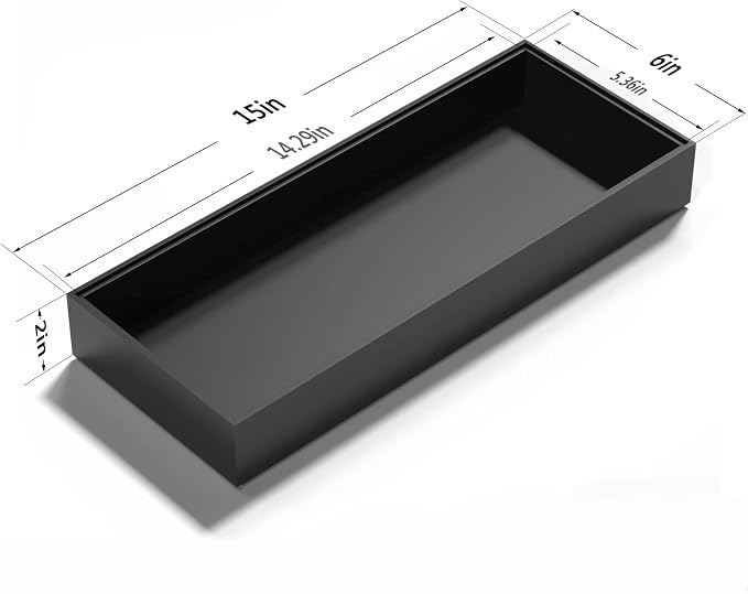 Toilet Tank Tray for Modern Black Bathroom Decor Set of 2 Toilet Tank Topper - Image 4
