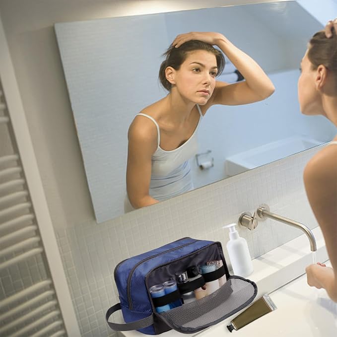 Toiletry Bag for Men Hanging Dopp Kit Water Resistant Shaving Bag Small - Image 4