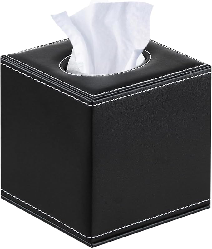 Leather Tissue Box Cover Square, Upgrade 99% Compatible Large Size, Modern by YAPISHI