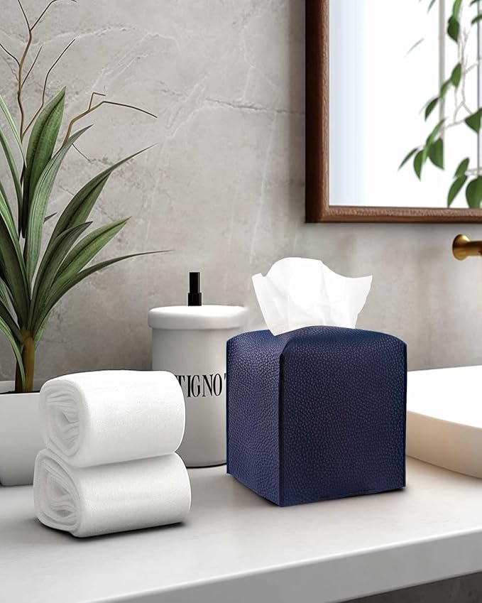 Tissue Box Cover Square Leather – Tissue Box Holder - Image 5