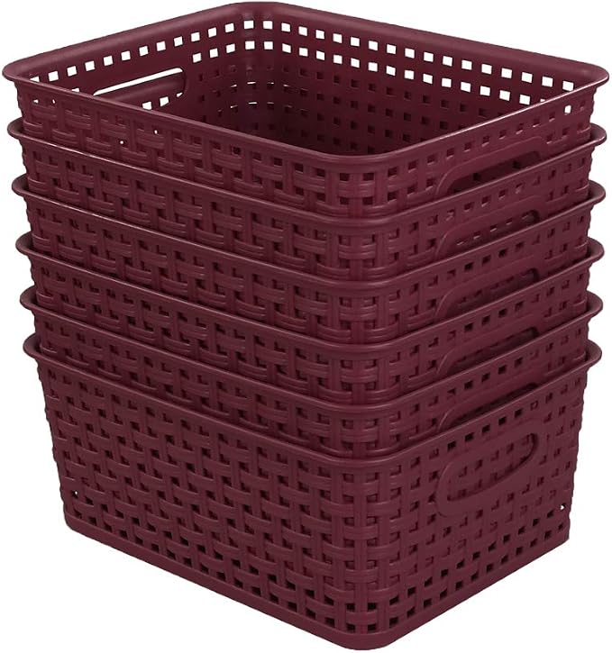 Sandmovie Plastic Weave Storage Baskets by Sandmovie