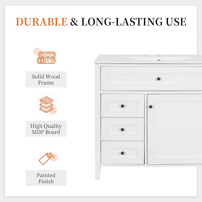 Harper & Bright Designs 36" Bathroom Vanity - Image 8