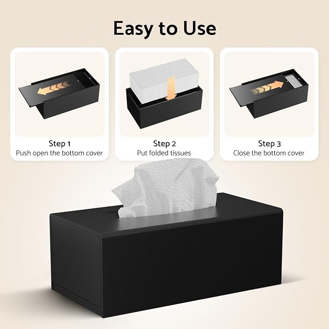 HIIMIEI Acrylic Tissue Box Cover Tissue Holder Napkin Dispenser - Image 5