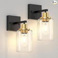 Licperron Black and Gold Wall Sconces Set of 2 by Licperron