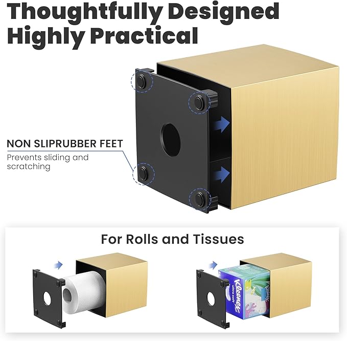 Tissue Box Cover, Square Facial Acrylic Tissue Box Holder - Image 3
