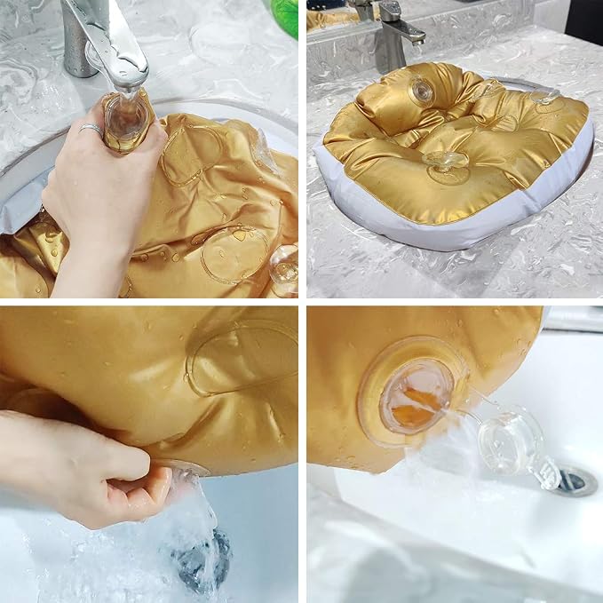 Hot Tub Booster Cushion w/Suction Cups, Inflatable Spa Cushion PVC Bathtub - Image 6