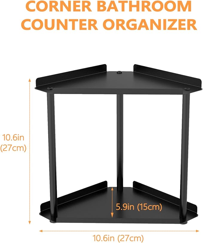 FLE Corner Bathroom Counter Organizer, Bathroom Organizer Countertop, - Image 3