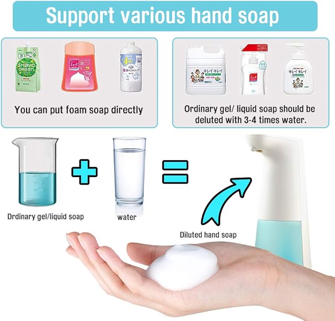 LAOPAO Automatic Hands Free Foaming Soap Dispenser, 240ml Countertop Touchless - Image 5