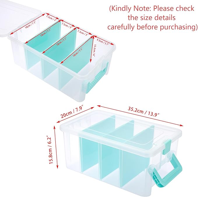 BTSKY Clear Plastic Dividing Storage Box - Image 4