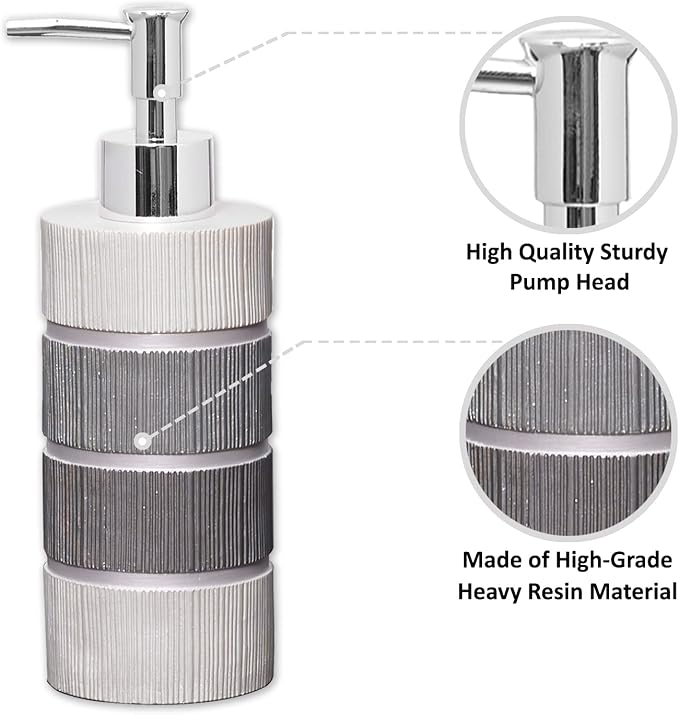 Zahari Home 4pc Modern Line Modern Bathroom Accessories Set Modern Soap - Image 2