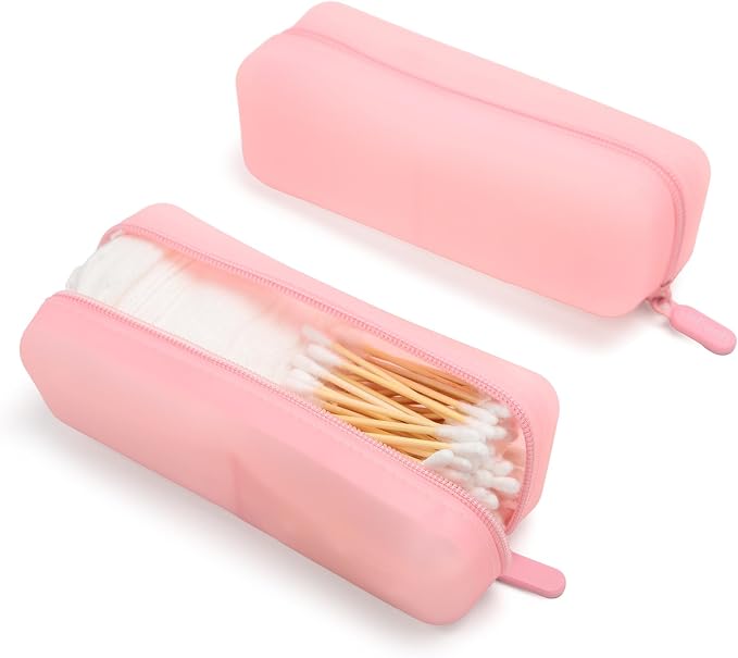 Cotton Pad Swab Travel Case – 2-in-1 Portable Waterproof Qtips Dispenser - Image 2
