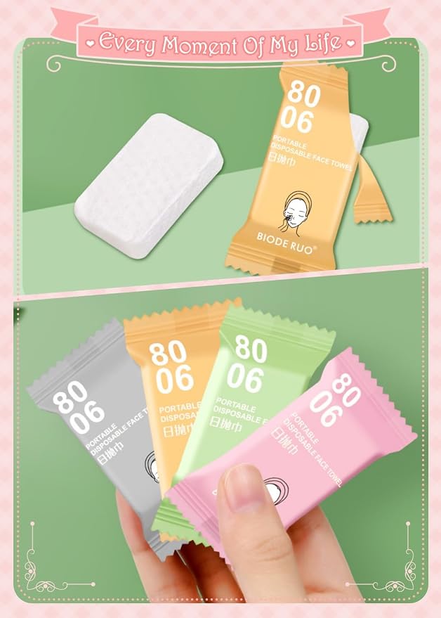 20 pcs Compressed Towels for Travel, HOMIOVE Portable Thick Disposable - Image 5