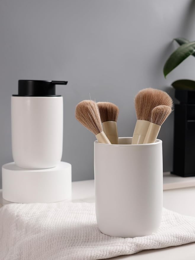 Bosilunlife Soap Dispenser and Toothbrush Holder Set - 11Oz Foam Soap Dispenser - Image 6