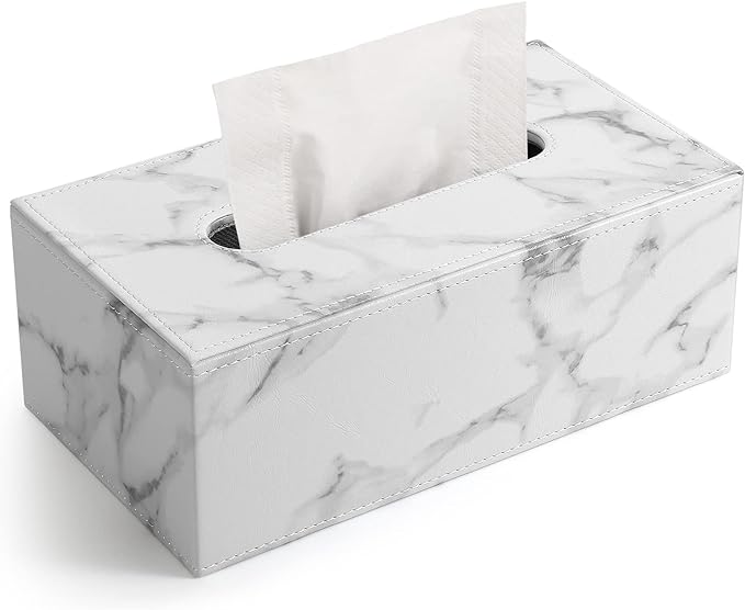 KINGFOM Rectangular PU Leather Tissue Box Cover by KingfomLeatherHomeOfficeDecor