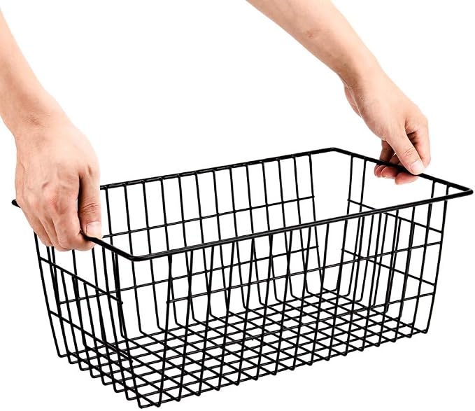SANNO Freezer Wire Baskets, Refrigerator Freezer Baskets Wire Metal Storage - Image 2