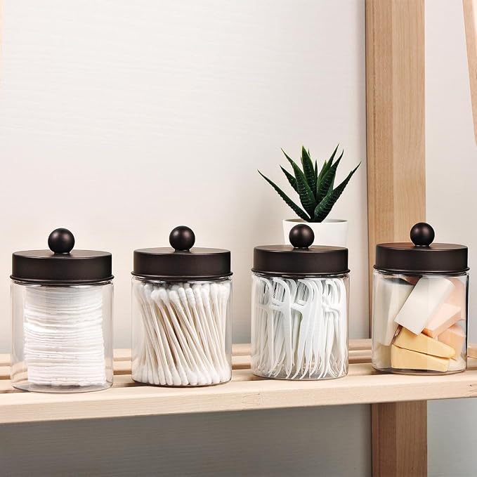Amolliar Farmhouse Decor Qtip Holder Dispenser - Image 2