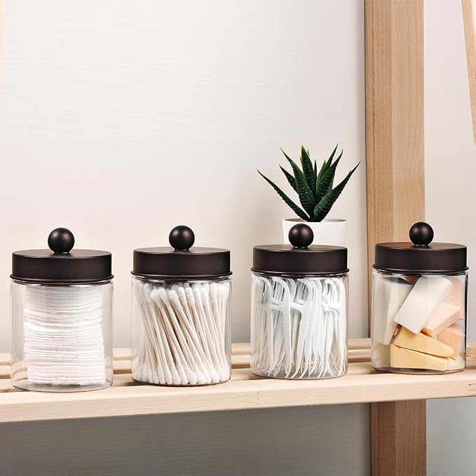 Amolliar Farmhouse Decor Qtip Holder Dispenser - Image 2