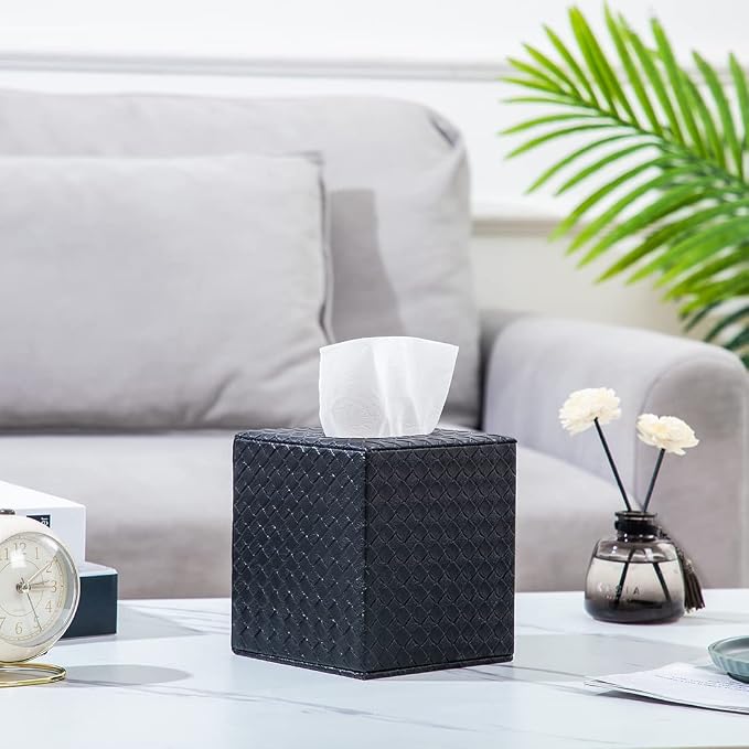 Black Tissue Box Cover, Tissue Box Holders - Image 3