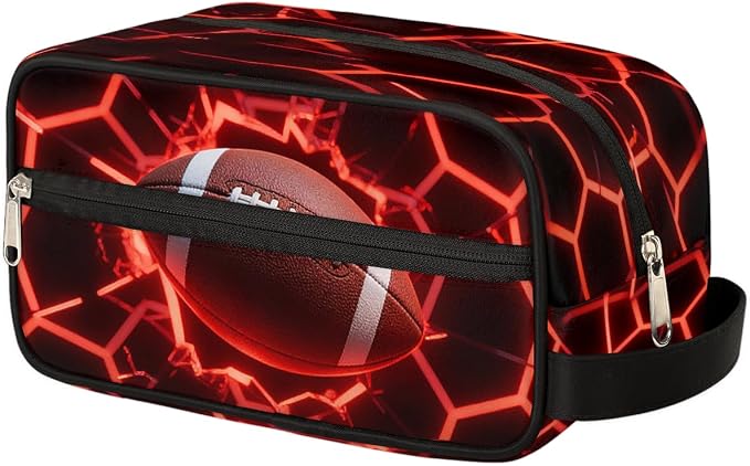 Futuristic Style American Football Toiletry Bag - Image 2