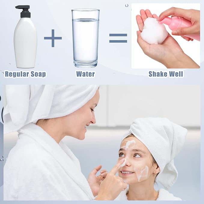 24 Pcs Foam Pump Bottles 1 Oz/ 30 ml Plastic Mini Empty Dispenser Travel Soap - Image 6