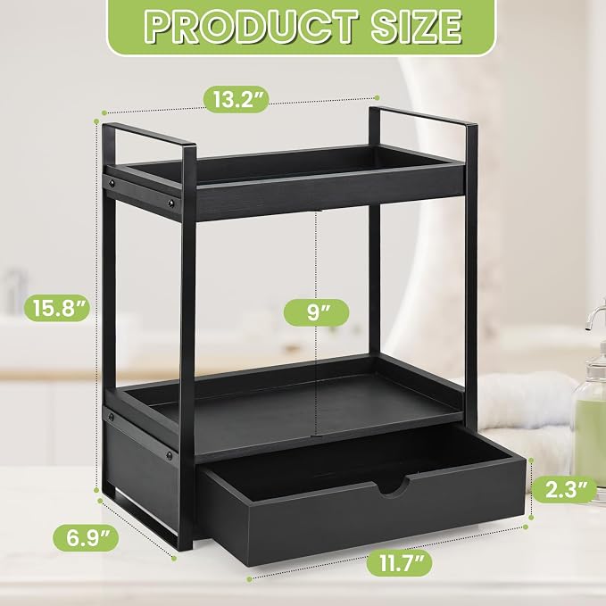 2-Tier Bathroom Organizer Countertop - Image 3