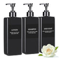 Refillable Shampoo and Conditioner Dispenser Plastic Shampoo Pump Bottles Set by GIVITASOT