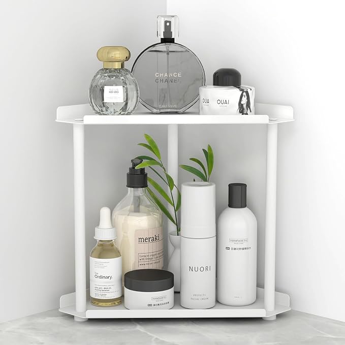 FLE Corner Bathroom Counter Organizer, Bathroom Organizer Countertop, by FLE