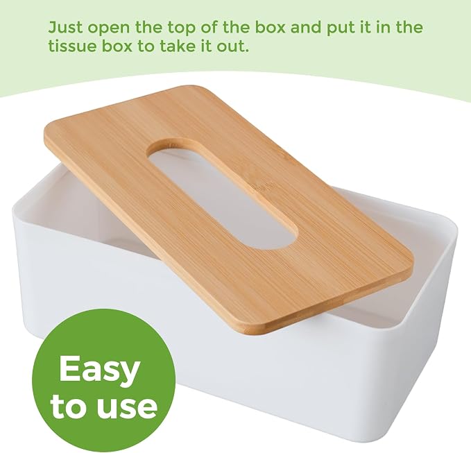 Tissue Box Cover, Rectangle Tissue Box Holder - Image 3