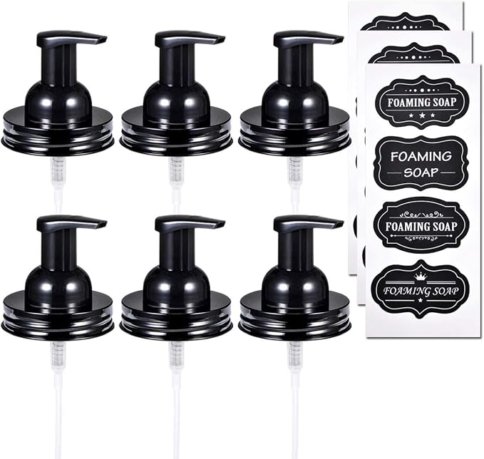 Amolliar Mason Jar Foaming Soap Dispenser Pump Lids, Foaming Pump Replacement by Amolliar