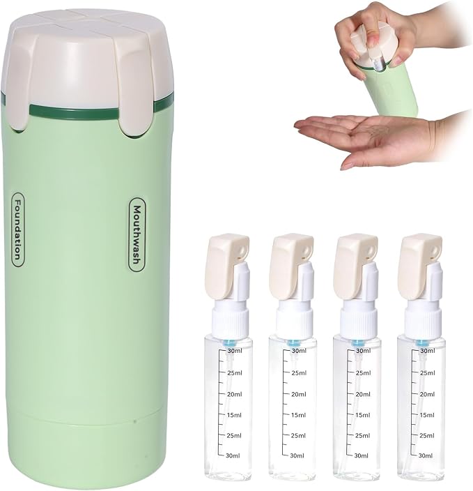 4 in 1 Travel Dispenser, 4 Pack 30ML Travel Bottles by Unknown