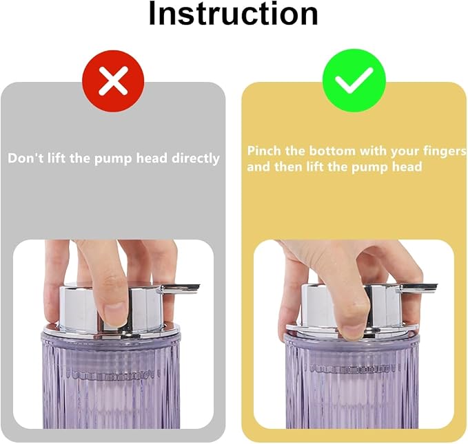 Foaming Soap Dispenser, 12 Oz Purple Glass Foam Hand Soap Dispenser, Refillable - Image 7