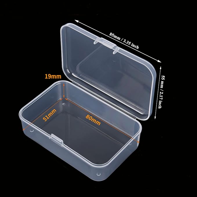100 Pack Rectangular Clear Plastic Storage Containers Box - Image 2