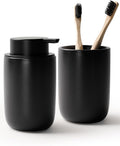 Bosilunlife Soap Dispenser and Toothbrush Holder Set - 11Oz Foam Soap Dispenser by BosilunLife