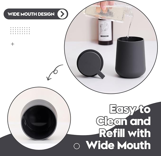 Matte Gray Foaming Hand Soap Dispenser Plastic 11 oz - Image 6
