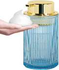 Foaming Soap Dispenser, 12 Oz Thick Glass Foam Hand Soap Dispenser, Refillable by Tonxus